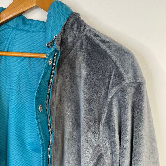 Free Country Radiance Reversible Hooded Jacket Butter Pile Lined Teal womens XL - Picture 4 of 10